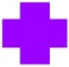 Kreuz in liturgischer Farbe violett